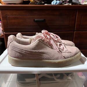 Pink Suede Sneakers
